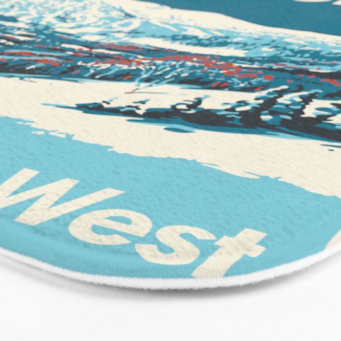 Vintage Mammoth Mountain Ski Poster Bath Mat Gallery Image 3