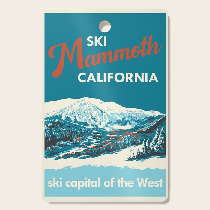 Vintage Mammoth Mountain Ski Poster Cutting Board Gallery Image 1