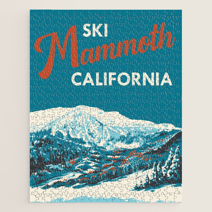Vintage Mammoth Mountain Ski Poster Jigsaw Puzzle Gallery Image 1