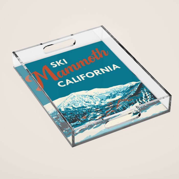 Vintage Mammoth Mountain Ski Poster Acrylic Tray Gallery Image 1