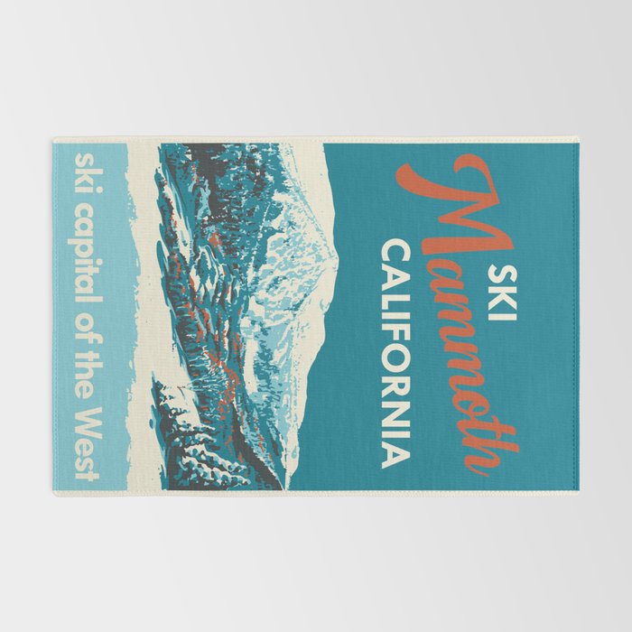 Vintage Mammoth Mountain Ski Poster Rug Gallery Image 2