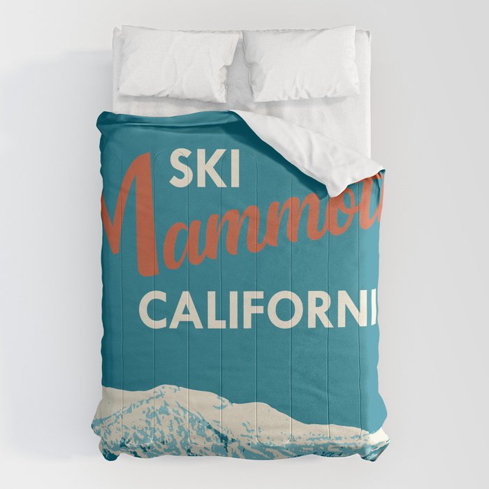 Vintage Mammoth Mountain Ski Poster Comforter Gallery Image 1
