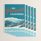 Vintage Mammoth Mountain Ski Poster Wrapping Paper Gallery Image 3