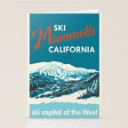 Vintage Mammoth Mountain Ski Poster Stationery Card Gallery Image 2