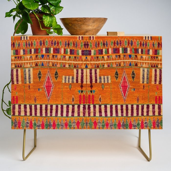 Orange Traditional Moroccan Design Credenza Gallery Image 1