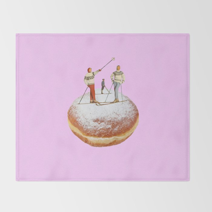 powder days pink Throw Blanket Gallery Image 2