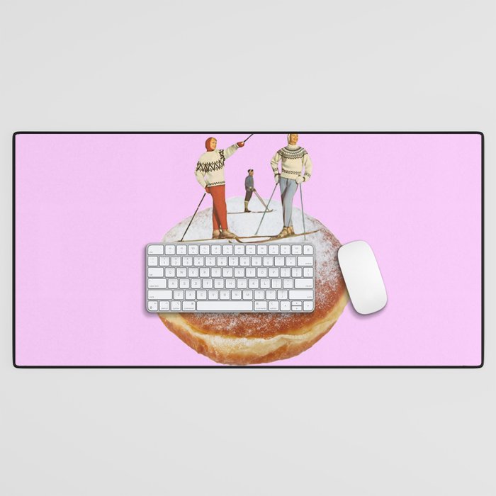 powder days pink Desk Mat Gallery Image 1