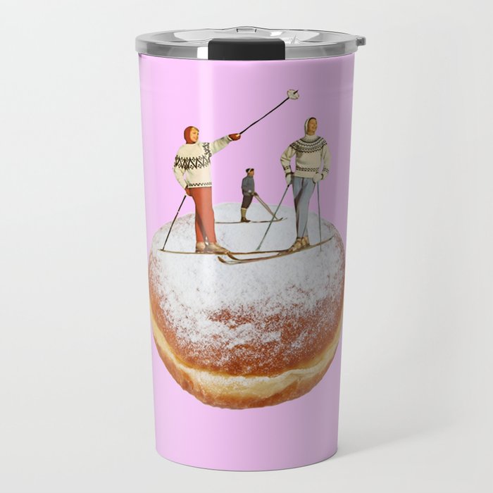 powder days pink Travel Mug Gallery Image 1