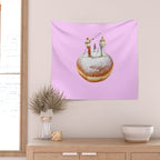 powder days pink Wall Tapestry Gallery Image 2