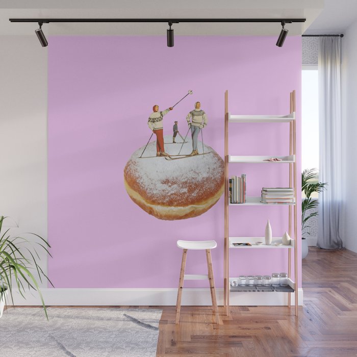 powder days pink Wall Mural Gallery Image 1
