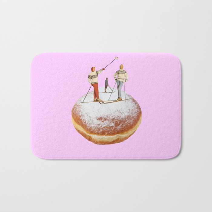 powder days pink Bath Mat Gallery Image 1