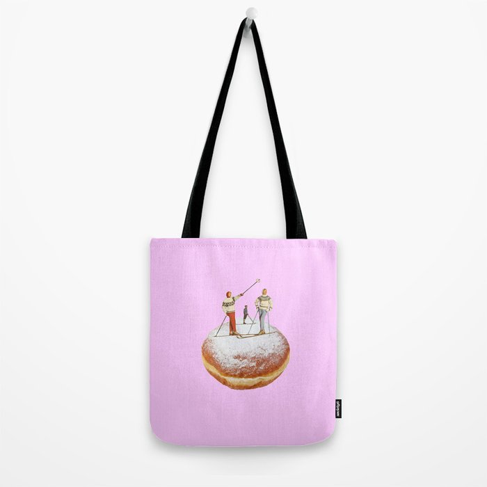 powder days pink Tote Bag Gallery Image 2