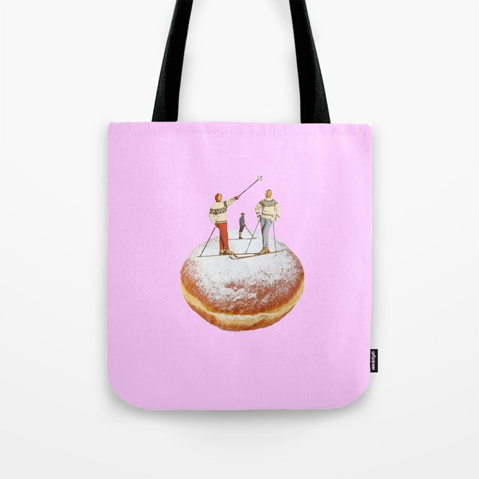 powder days pink Tote Bag Gallery Image 1