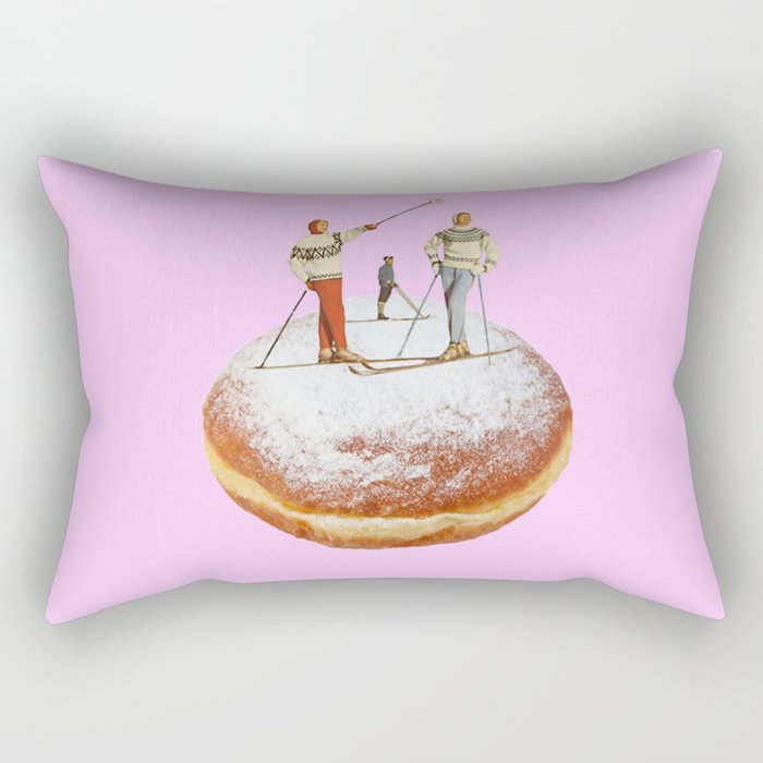 powder days pink Rectangular Pillow Gallery Image 1