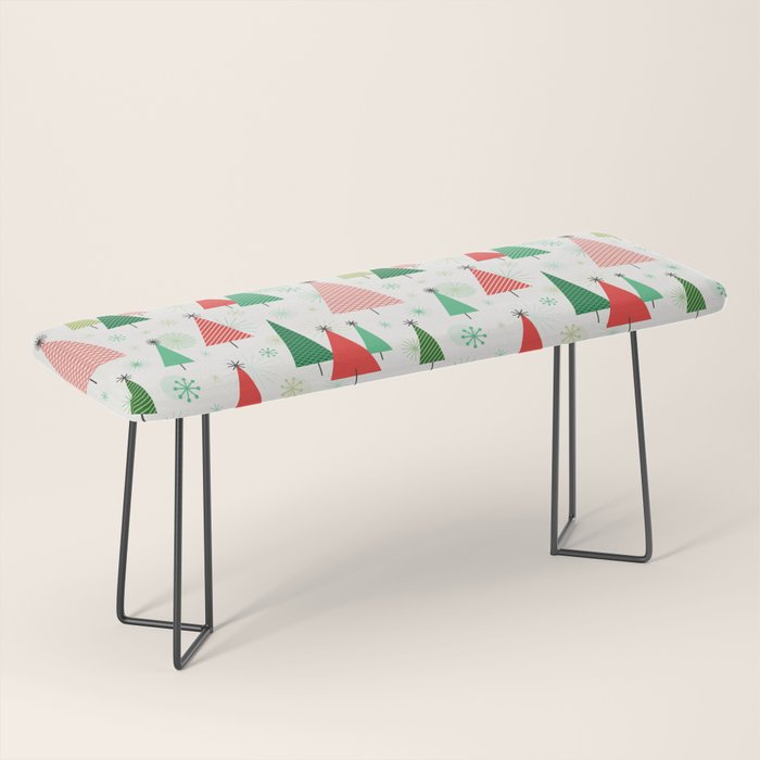 Mid Century Happy Holidays Bench Gallery Image 1