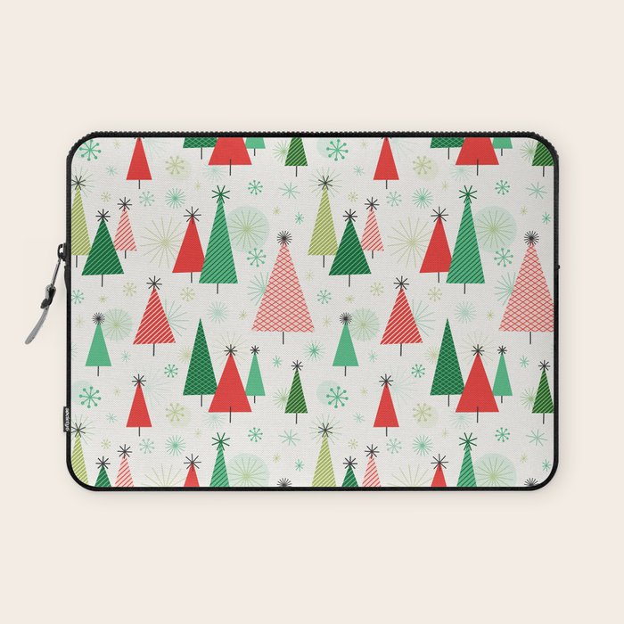 Mid Century Happy Holidays Laptop Sleeve Gallery Image 1