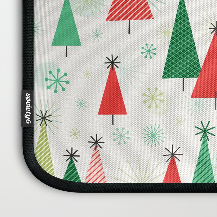 Mid Century Happy Holidays Laptop Sleeve Gallery Image 3