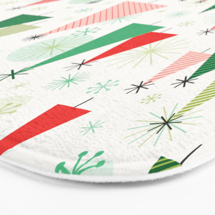 Mid Century Happy Holidays Bath Mat Gallery Image 3
