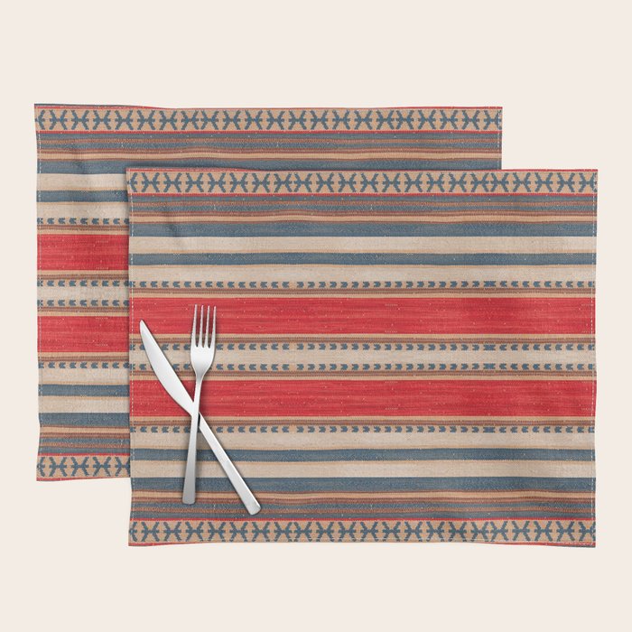 Bohemian Tapestry: Timeless Moroccan Heritage Fabrics Placemat Gallery Image 1