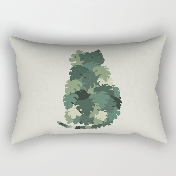 Cat Plants: Meowstera Rectangular Pillow Gallery Image 2