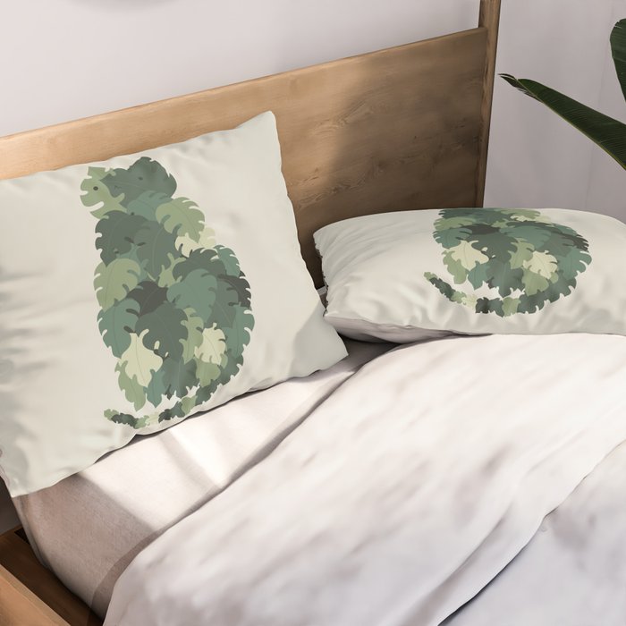 Cat Plants: Meowstera Pillow Sham Gallery Image 2