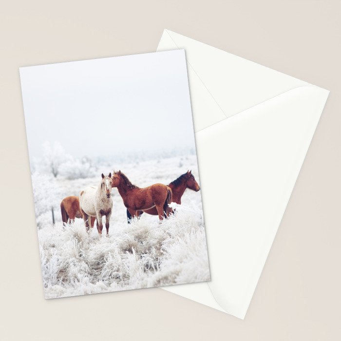 Winter Horseland Stationery Card Gallery Image 2