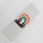 Cat with rainbow Yoga Mat Gallery Image 1