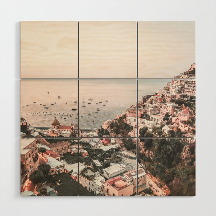 Italy Coast Amalfi Wood Wall Art Gallery Image 1