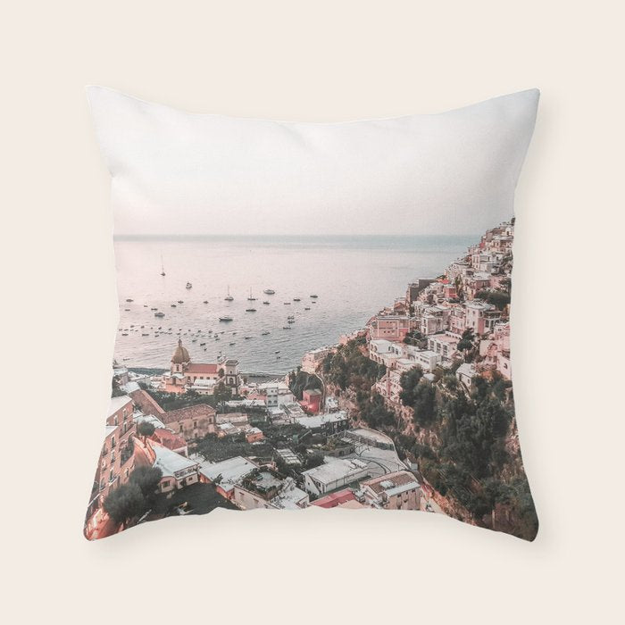 Italy Coast Amalfi Throw Pillow Gallery Image 1