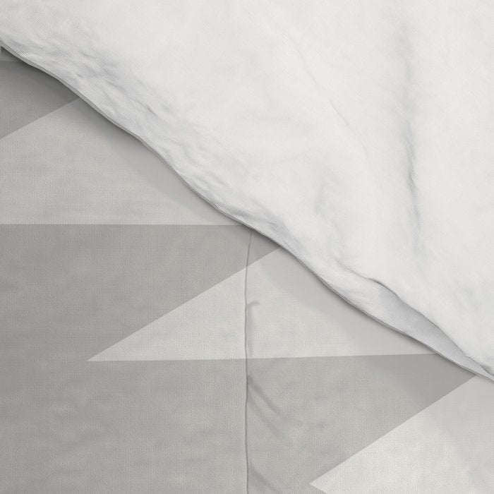Geometric Southwestern Minimalism - White and Grey Comforter Gallery Image 4