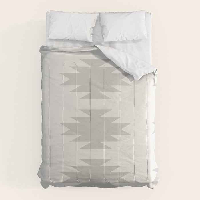 Geometric Southwestern Minimalism - White and Grey Comforter Gallery Image 6