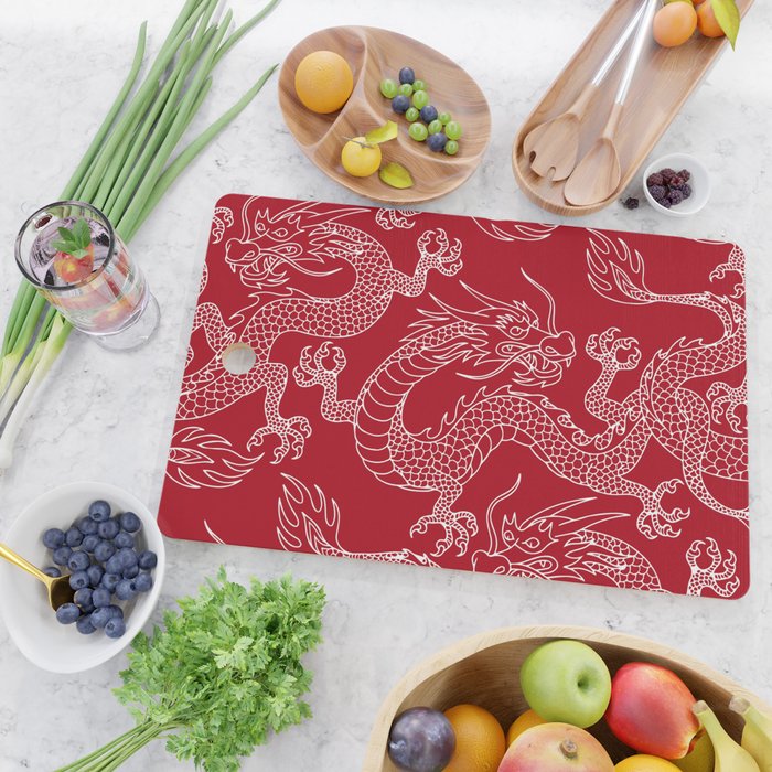 Lunar Year White Dragon Cutting Board Gallery Image 2
