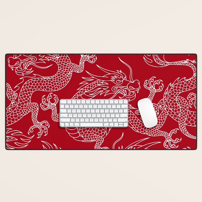Lunar Year White Dragon Desk Mat Gallery Image 1