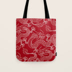 Lunar Year White Dragon Tote Bag Gallery Image 1