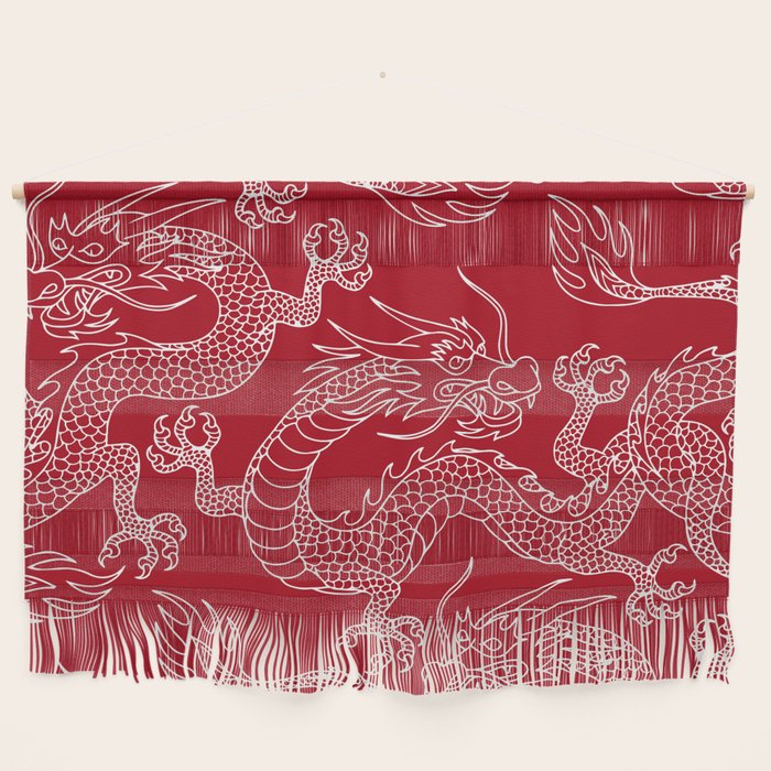 Lunar Year White Dragon Wall Hanging Gallery Image 1