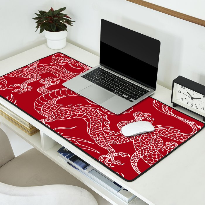Lunar Year White Dragon Desk Mat Gallery Image 2