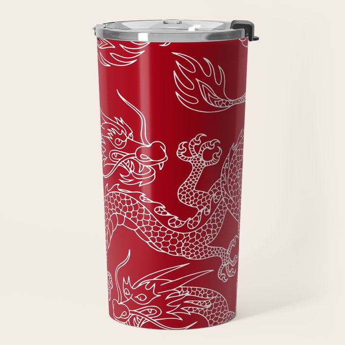 Lunar Year White Dragon Travel Mug Gallery Image 2