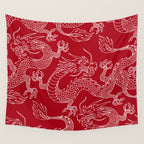 Lunar Year White Dragon Wall Tapestry Gallery Image 4