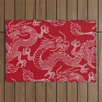 Lunar Year White Dragon Outdoor Rug Gallery Image 1