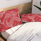 Lunar Year White Dragon Pillow Sham Gallery Image 2