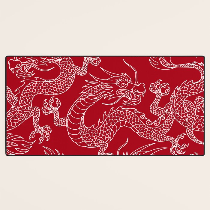 Lunar Year White Dragon Desk Mat Gallery Image 3