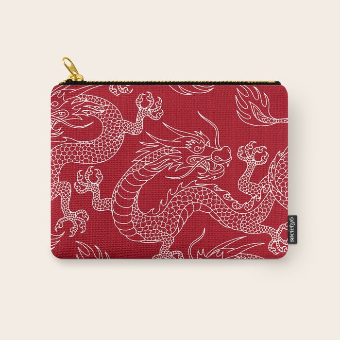 Lunar Year White Dragon Carry All Pouch Gallery Image 1