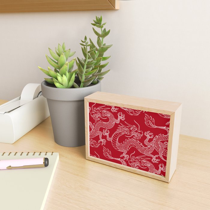 Lunar Year White Dragon Mini Art Print Gallery Image 2