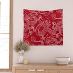 Lunar Year White Dragon Wall Tapestry Gallery Image 2