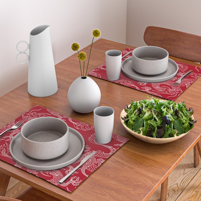 Lunar Year White Dragon Placemat Gallery Image 2