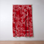 Lunar Year White Dragon Window Curtain Gallery Image 3
