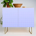 Future Grid Dreamy Ombre Minimal Pattern in Soothing Lavender Pastel Credenza Gallery Image 1