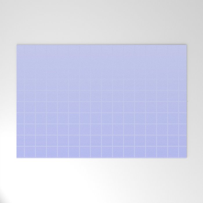 Future Grid Dreamy Ombre Minimal Pattern in Soothing Lavender Pastel Welcome Mat Gallery Image 1