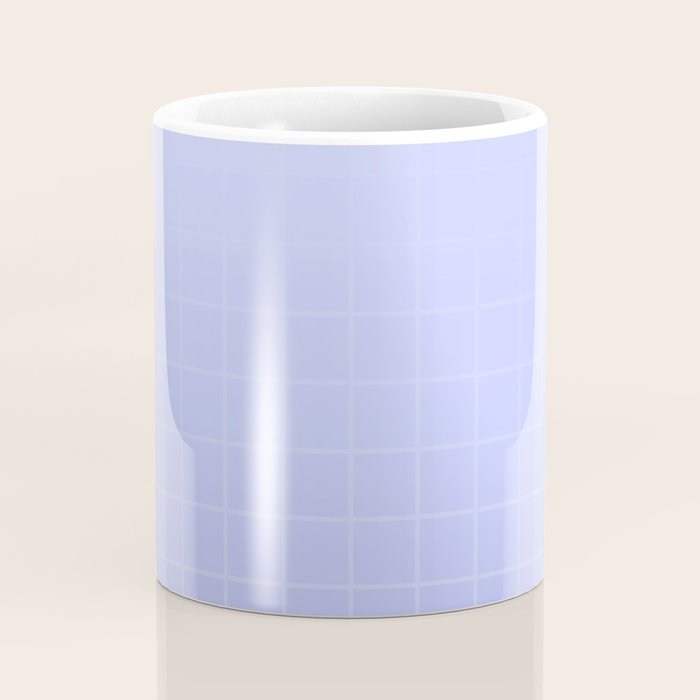 Future Grid Dreamy Ombre Minimal Pattern in Soothing Lavender Pastel Coffee Mug Gallery Image 4