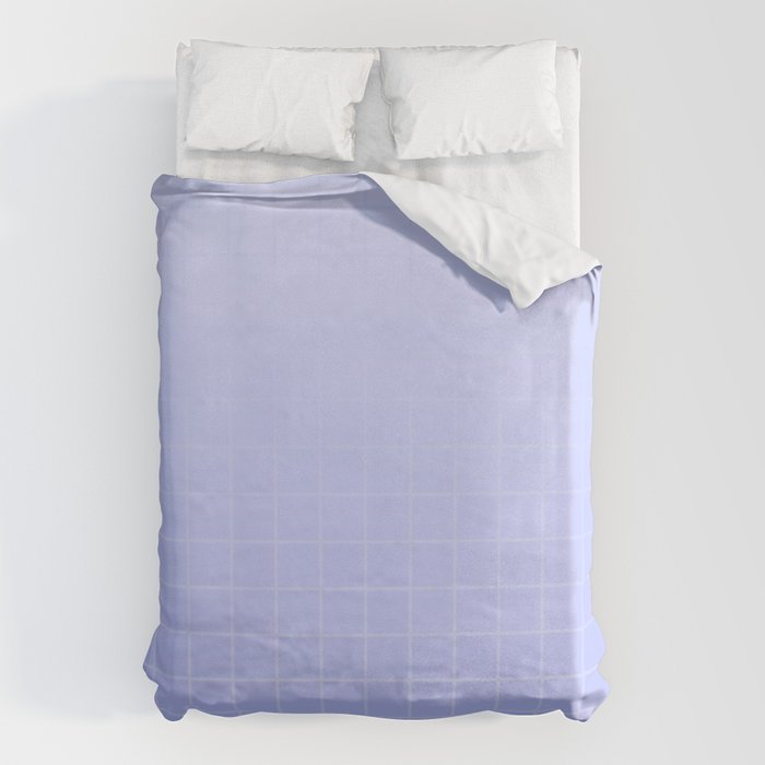 Future Grid Dreamy Ombre Minimal Pattern in Soothing Lavender Pastel Duvet Cover Gallery Image 6